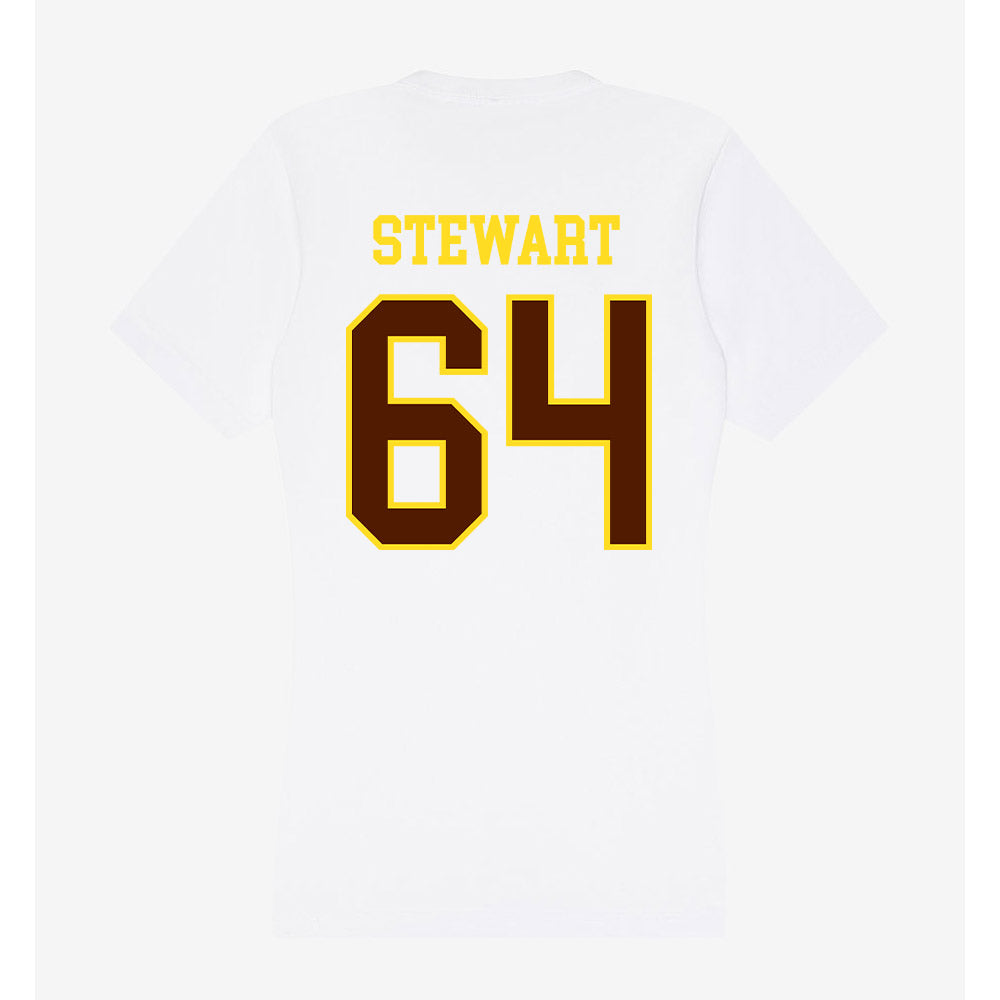 Western Michigan - NCAA Football : Race Stewart - Women's V-Neck T-Shirt-1