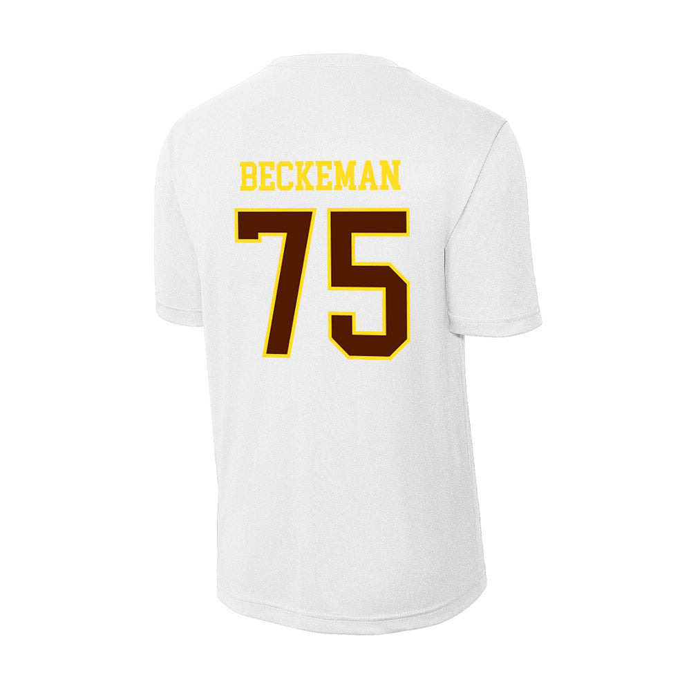 Western Michigan - NCAA Football : Spencer Beckeman - Activewear T-Shirt-1