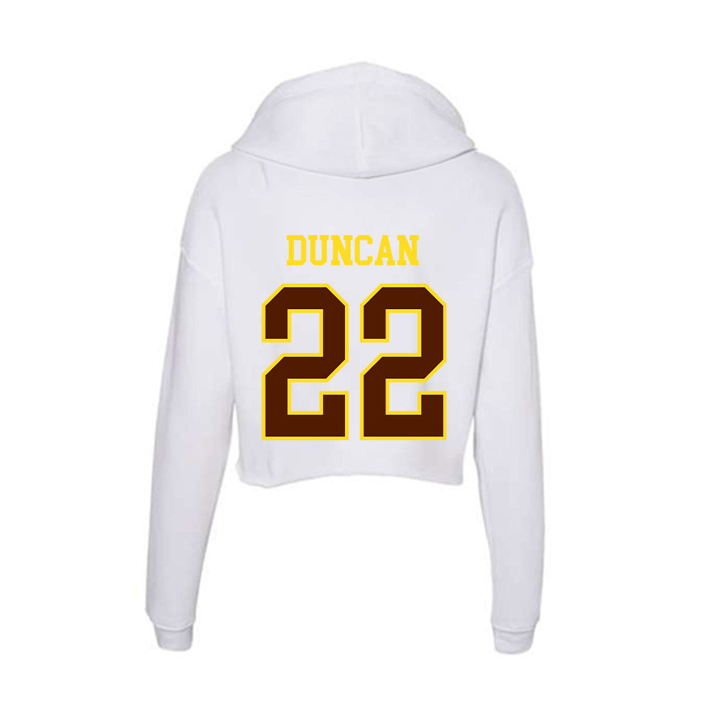 Western Michigan - NCAA Softball : Bella Duncan - Women's Crop Fleece Hoodie-1