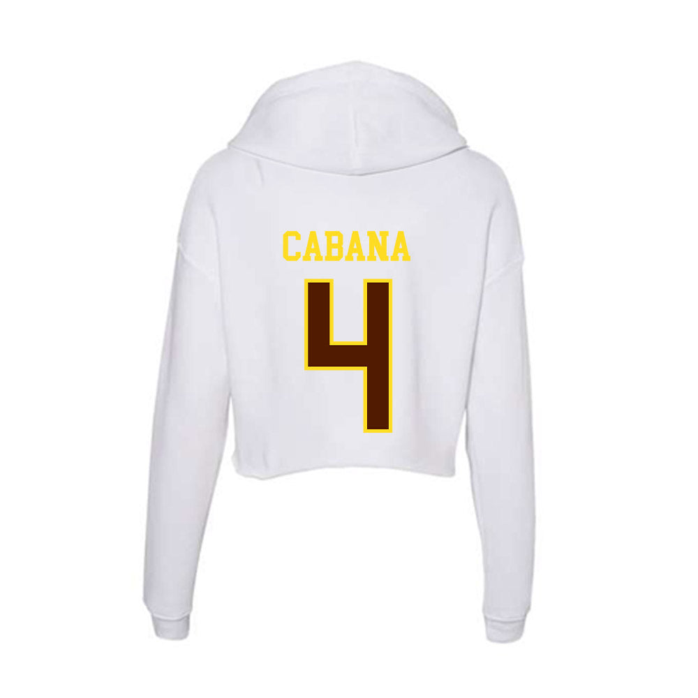 Western Michigan - NCAA Football : Cole Cabana - Women's Crop Fleece Hoodie-1