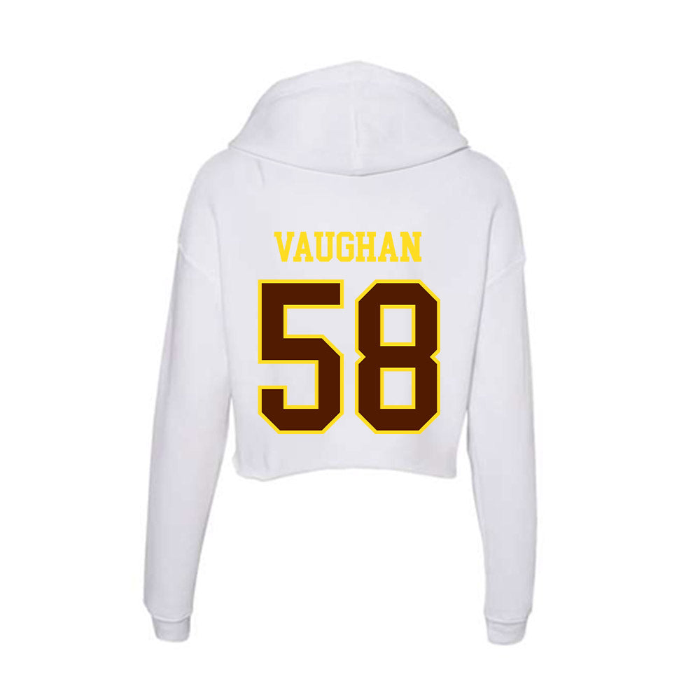 Western Michigan - NCAA Football : Liam Vaughan - Women's Crop Fleece Hoodie-1