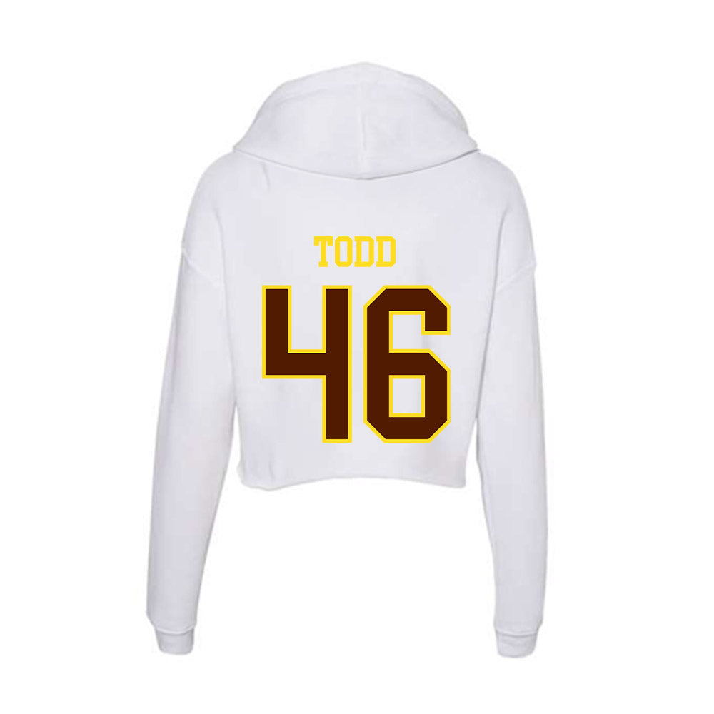 Western Michigan - NCAA Football : RJ Todd - Women's Crop Fleece Hoodie-1