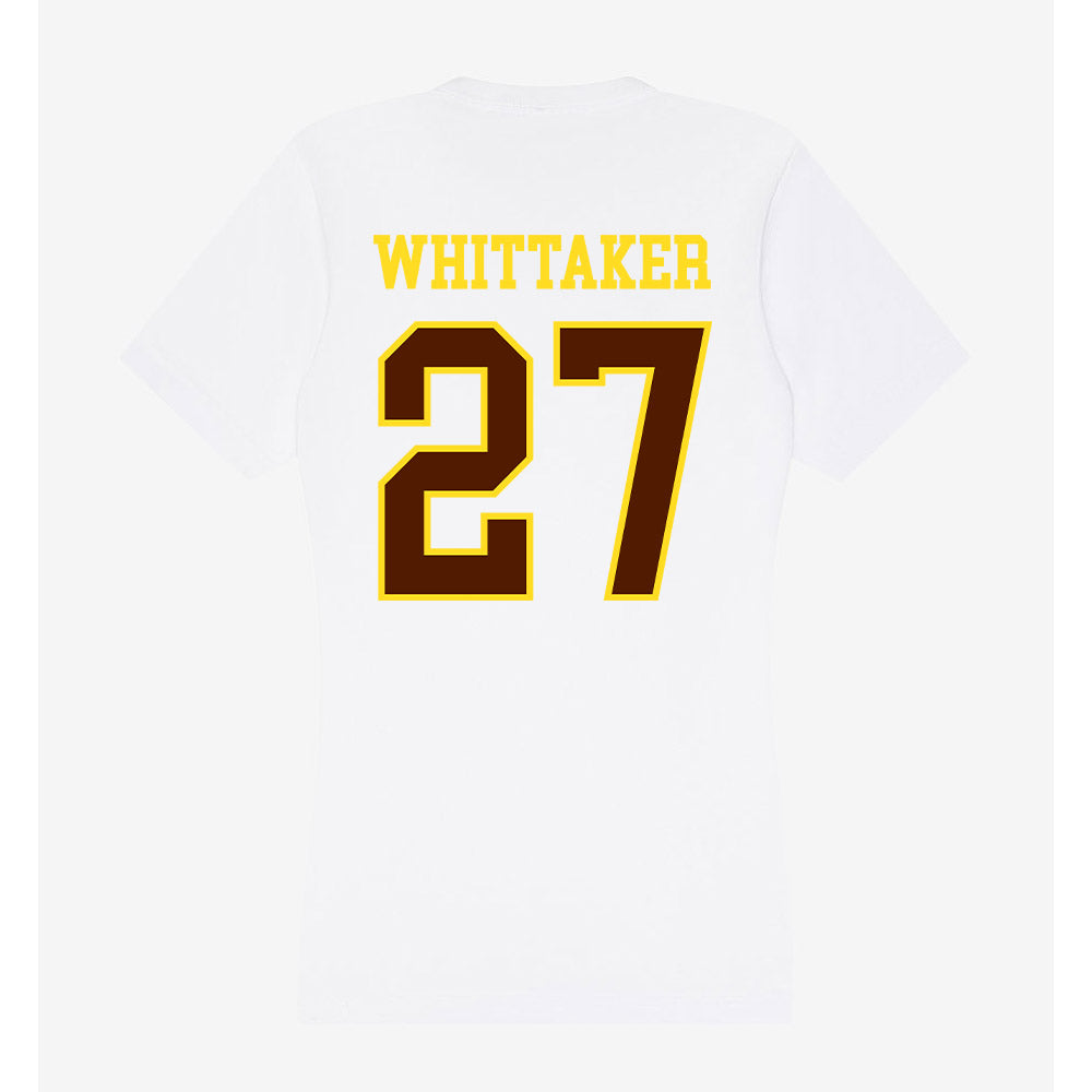 Western Michigan - NCAA Football : Jalen Whittaker - Women's V-Neck T-Shirt-1