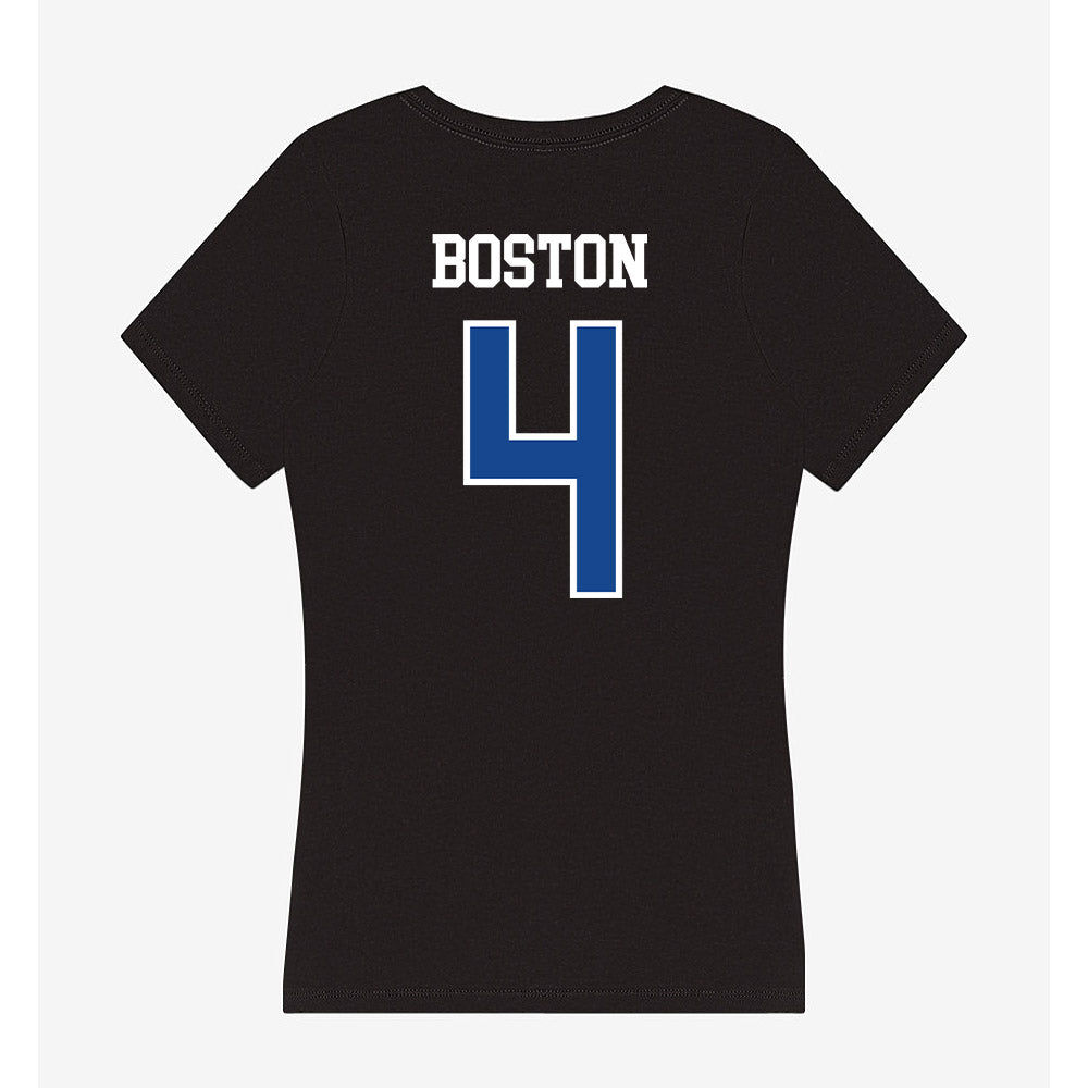 Hampton - NCAA Women's Basketball : Arlisha Boston - Classic Shersey Women's V-Neck T-Shirt-1