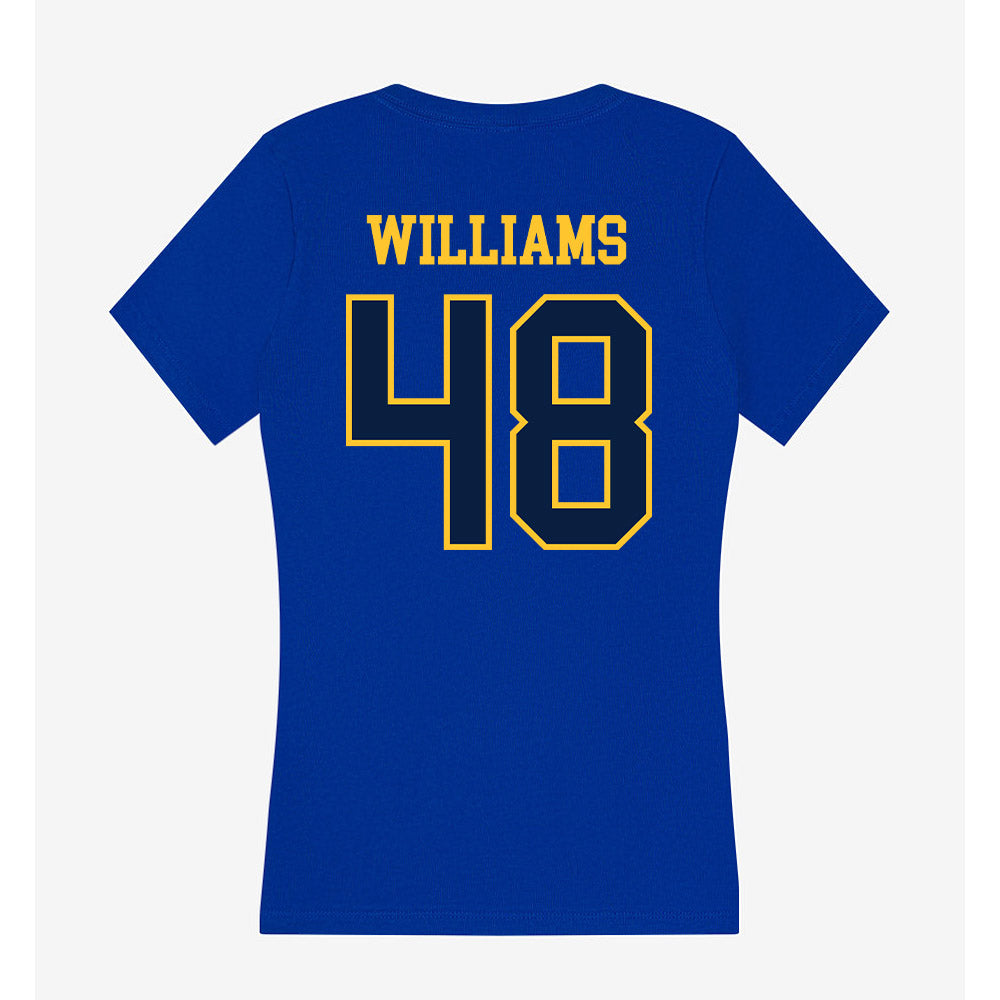 East Tennessee State - NCAA Football : Demetrius Williams - Women's V-Neck T-Shirt-1