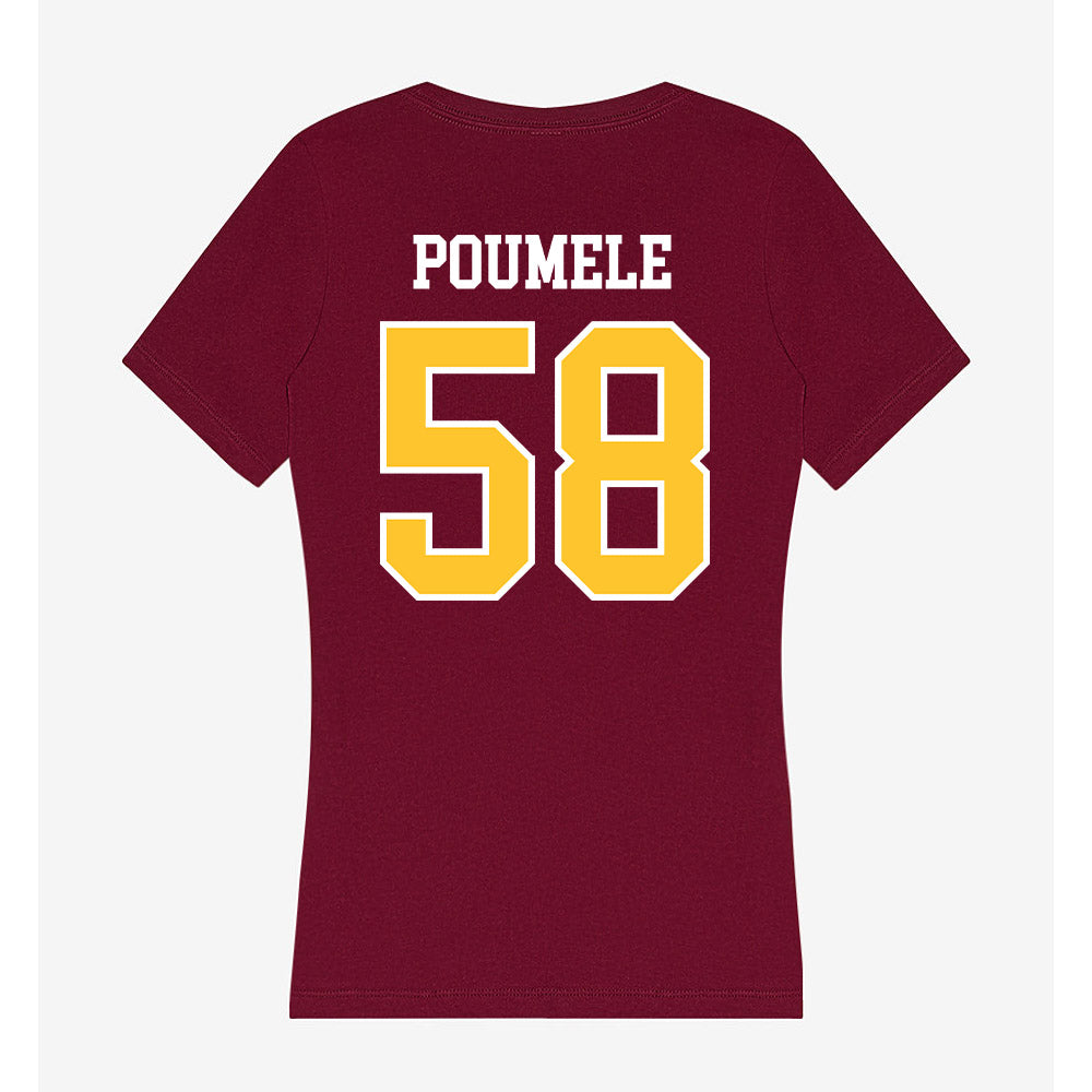 Central Michigan - NCAA Football : Apisa Poumele - Women's V-Neck T-Shirt-1