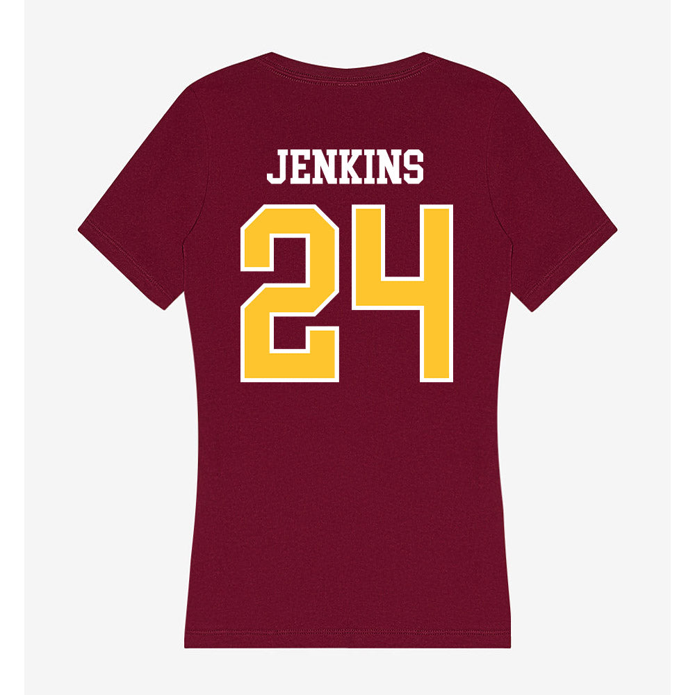 Central Michigan - NCAA Football : Mekhi Jenkins - Women's V-Neck T-Shirt-1
