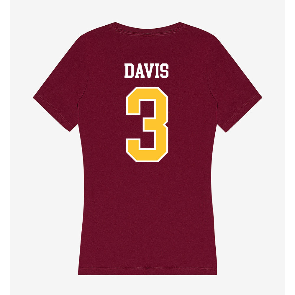 Central Michigan - NCAA Football : Tyson Davis - Women's V-Neck T-Shirt-1