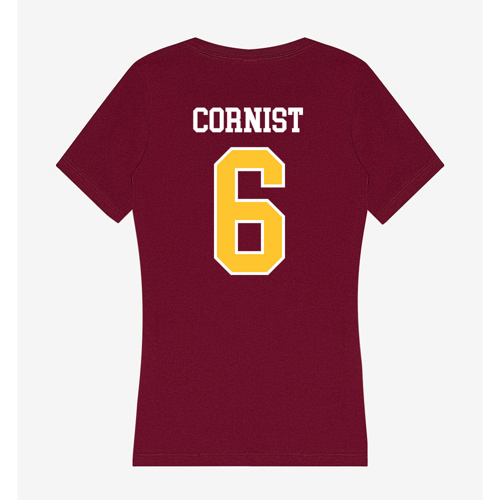 Central Michigan - NCAA Football : Trey Cornist - Women's V-Neck T-Shirt-1