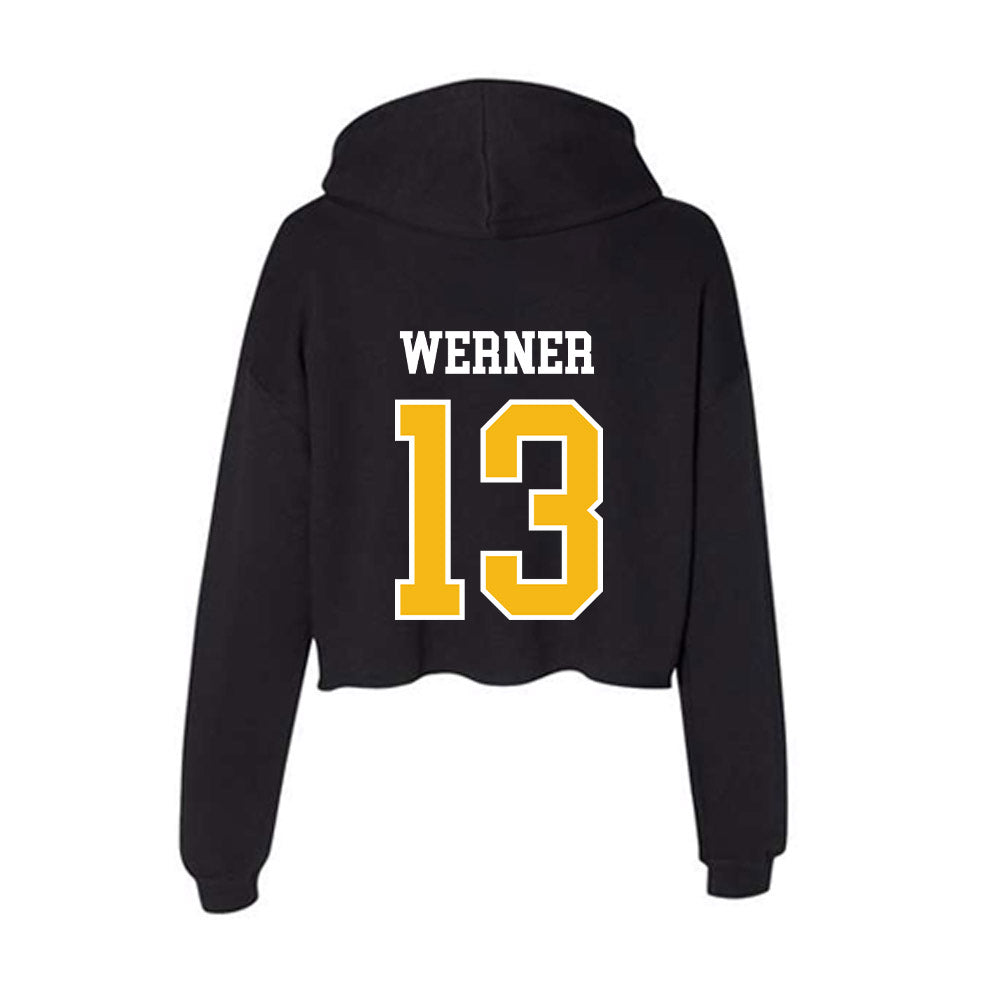 Northern Arizona - NCAA Football : Xander Werner - Women's Crop Fleece Hoodie-1