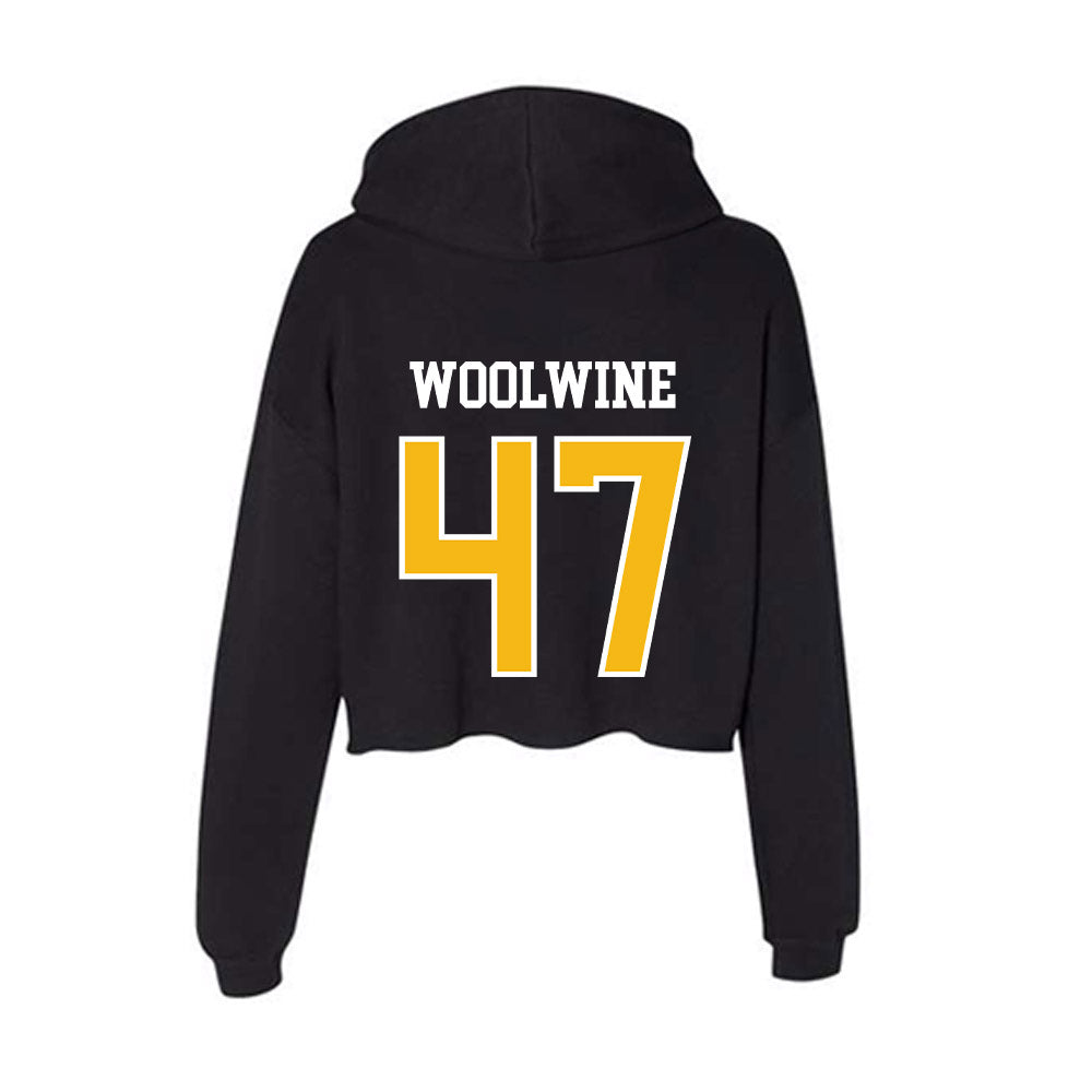 Northern Arizona - NCAA Football : Cayden Woolwine - Women's Crop Fleece Hoodie-1
