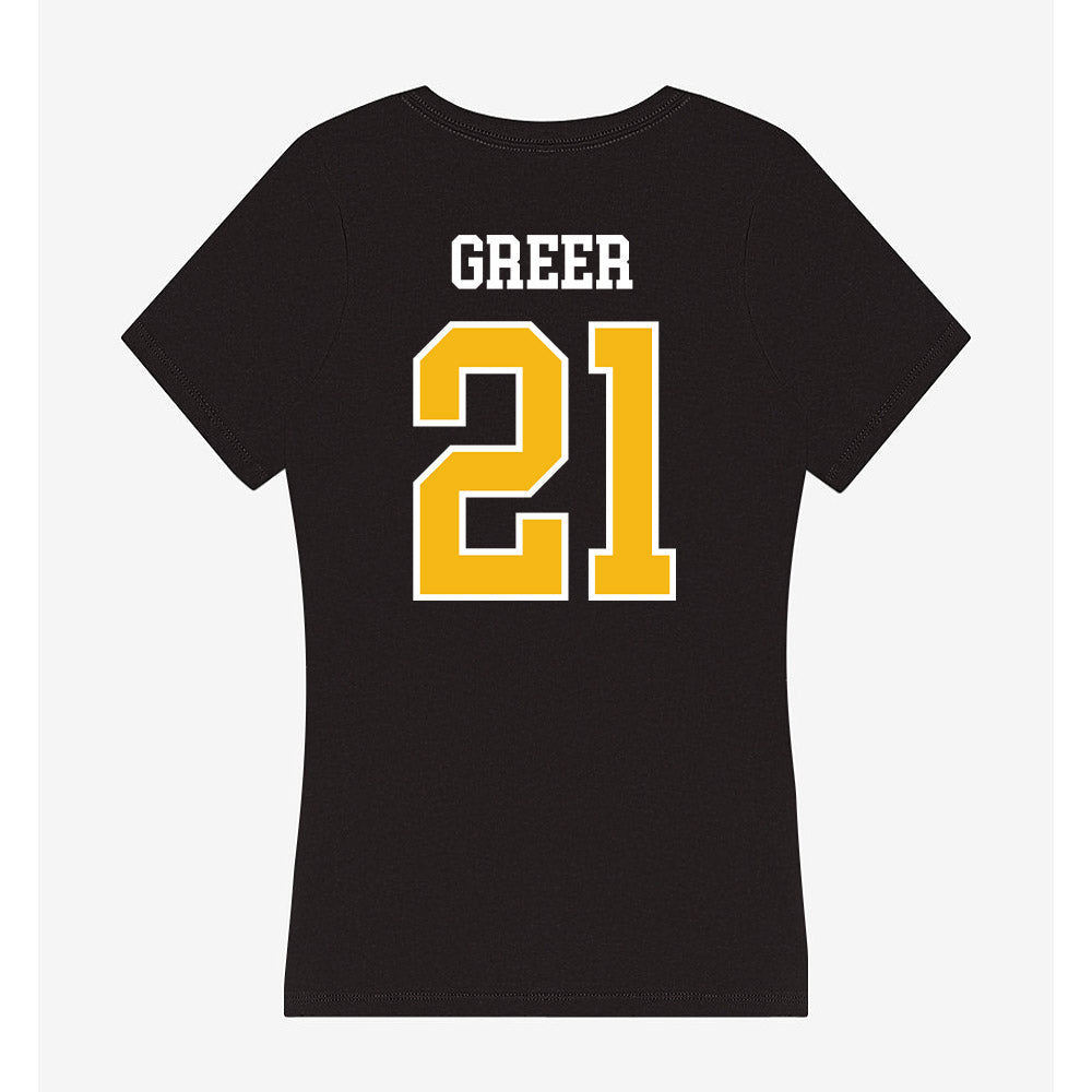 Northern Arizona - NCAA Football : Mikale Greer - Women's V-Neck T-Shirt-1