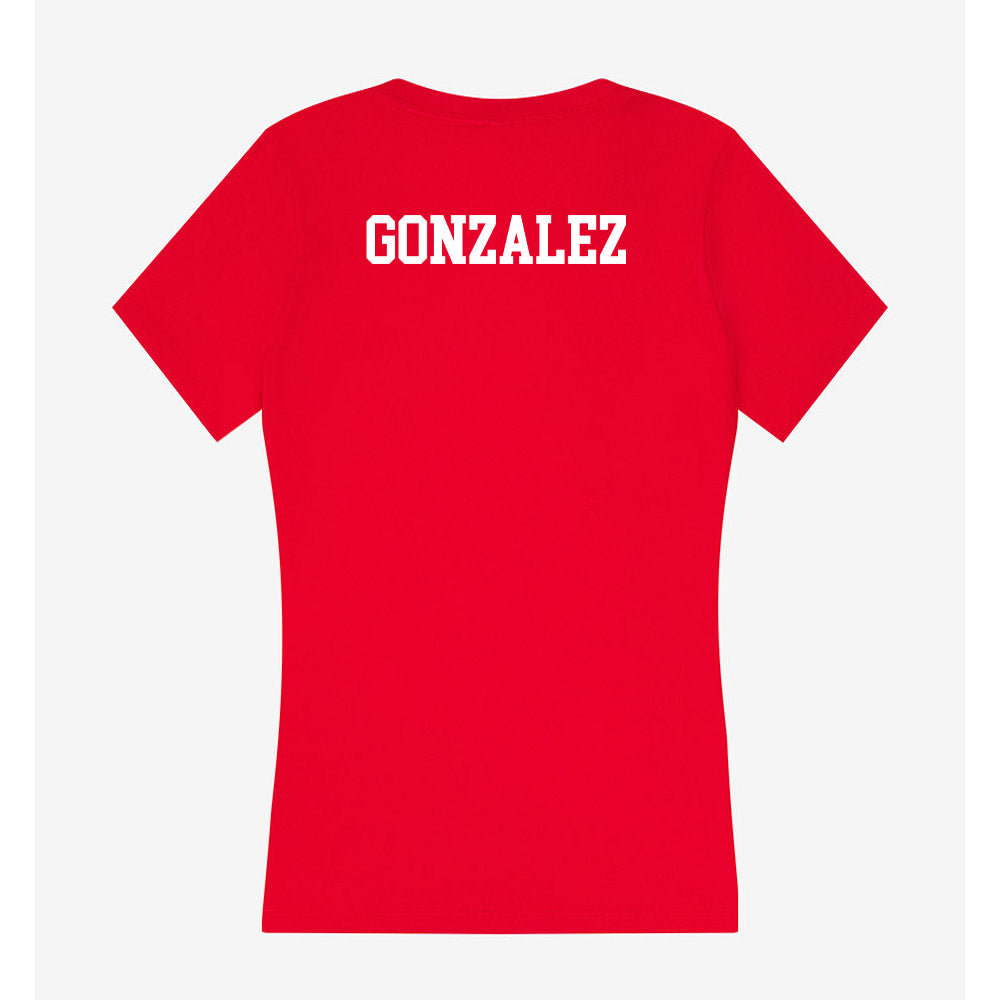 New Mexico - NCAA Women's Track & Field : Zennia Gonzalez - Women's V-Neck T-Shirt-1