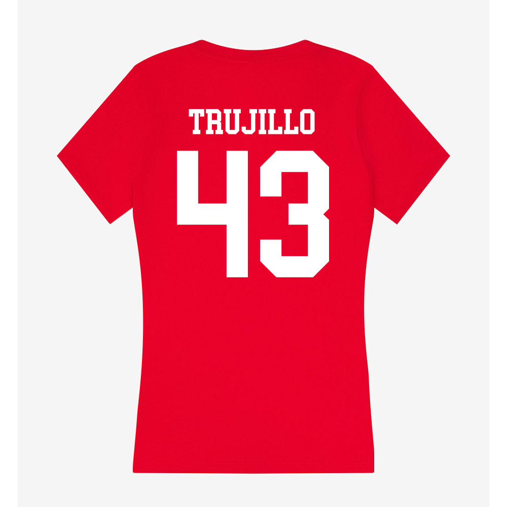New Mexico - NCAA Baseball : Gene Trujillo - Women's V-Neck T-Shirt-1