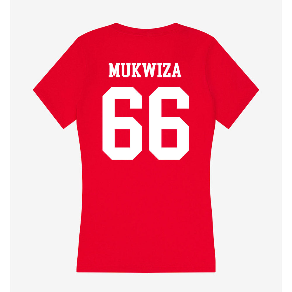 New Mexico - NCAA Football : Israel Mukwiza - Women's V-Neck T-Shirt-1