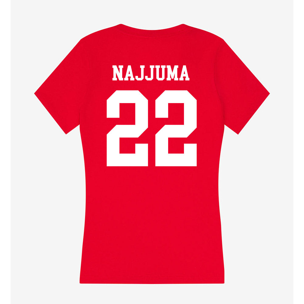 New Mexico - NCAA Women's Basketball : Maria Najjuma - Women's V-Neck T-Shirt-1