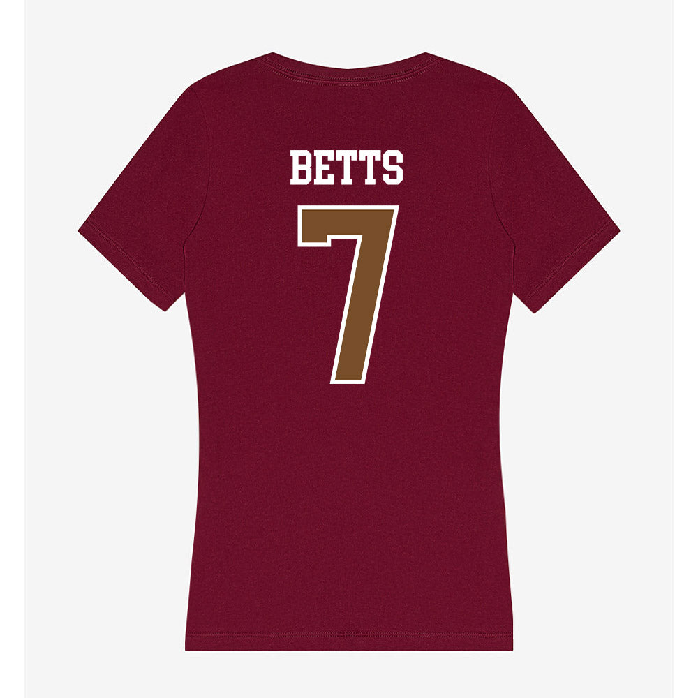 Montana - NCAA Men's Basketball : Kadyn Betts - Women's V-Neck T-Shirt-1