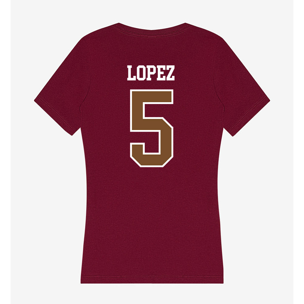 Montana - NCAA Softball : Grace Lopez - Women's V-Neck T-Shirt-1