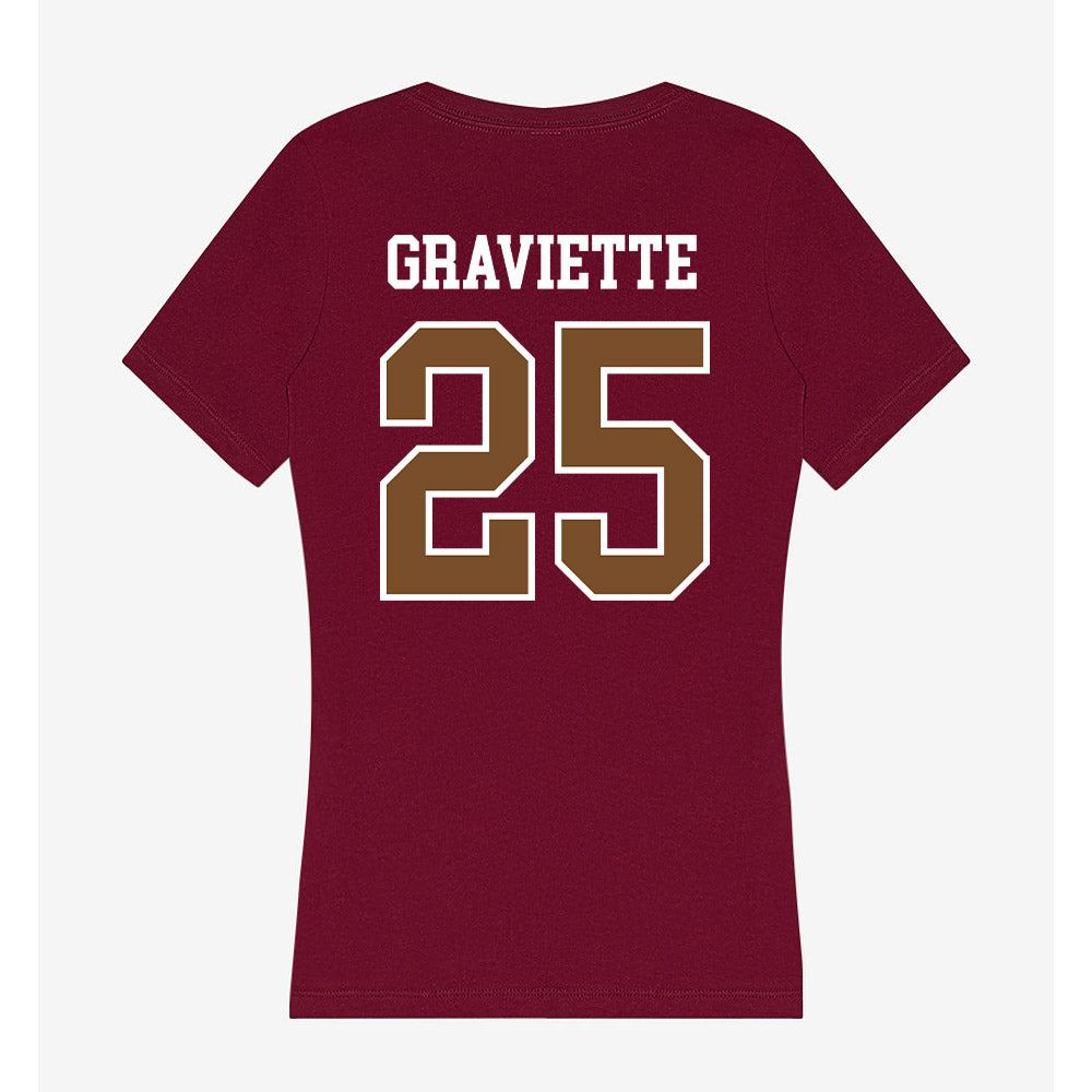 Montana - NCAA Softball : Gracyn Graviette - Women's V-Neck T-Shirt-1