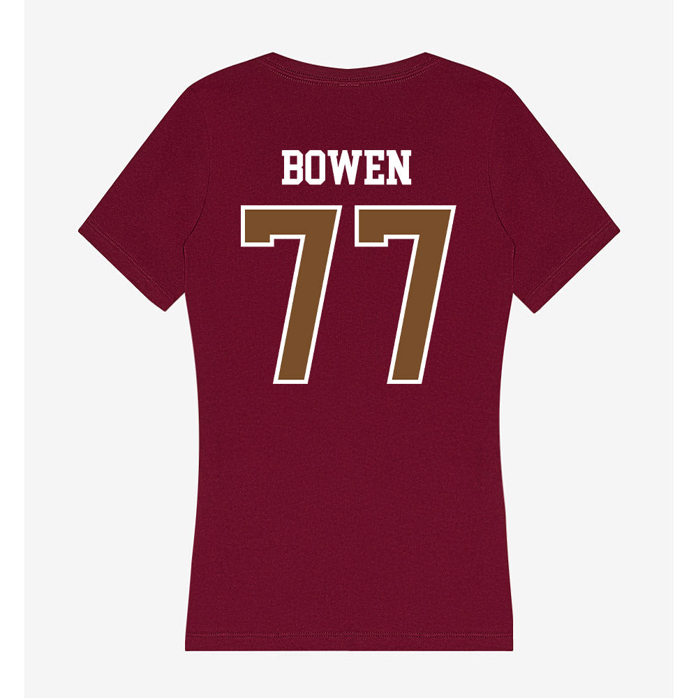 Montana - NCAA Football : Carter Bowen - Women's V-Neck T-Shirt-1