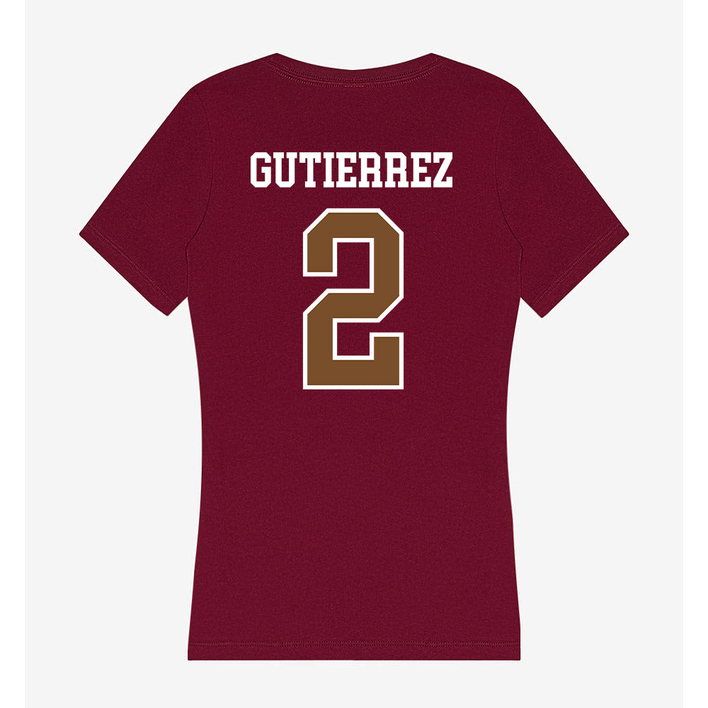 Montana - NCAA Softball : Brianna Gutierrez - Women's V-Neck T-Shirt-1