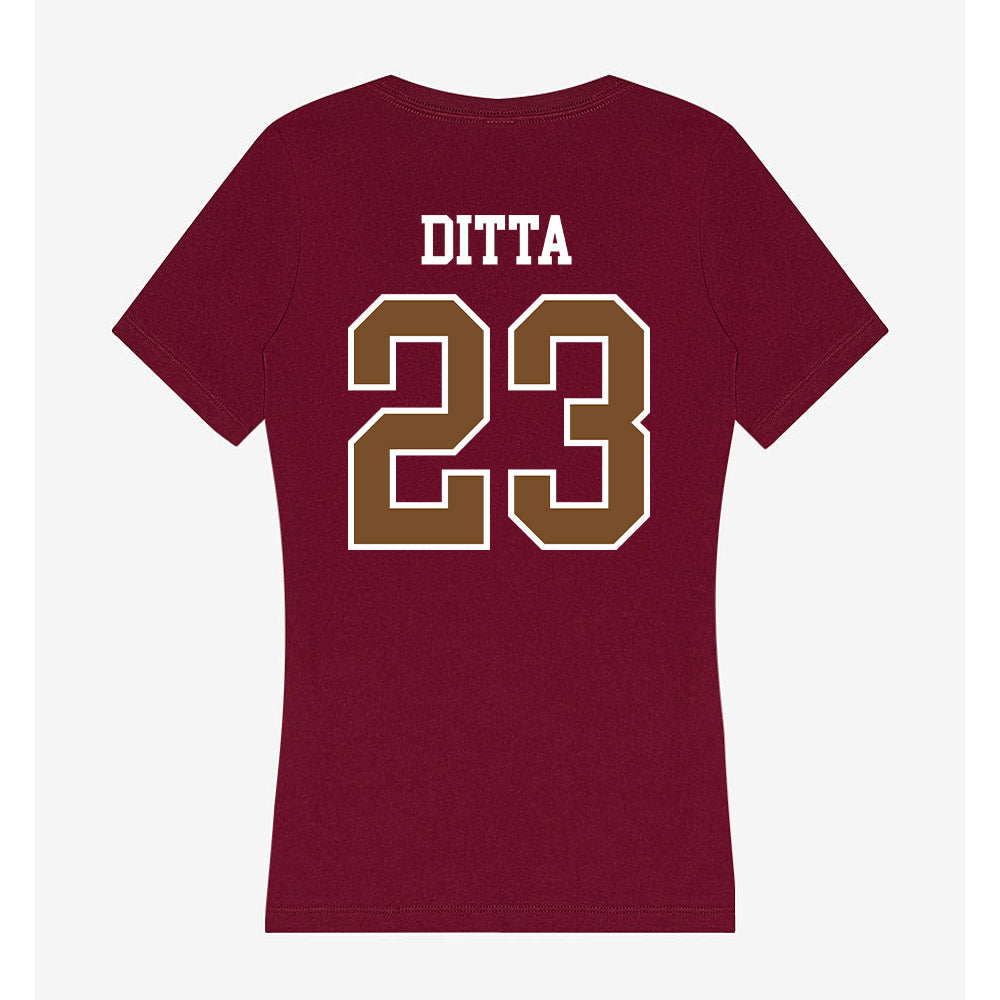 Montana - NCAA Women's Soccer : Maddie Ditta - Women's V-Neck T-Shirt-1