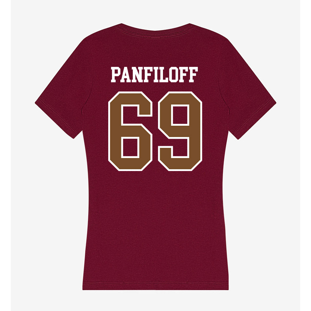 Montana - NCAA Football : Cannon Panfiloff - Women's V-Neck T-Shirt-1
