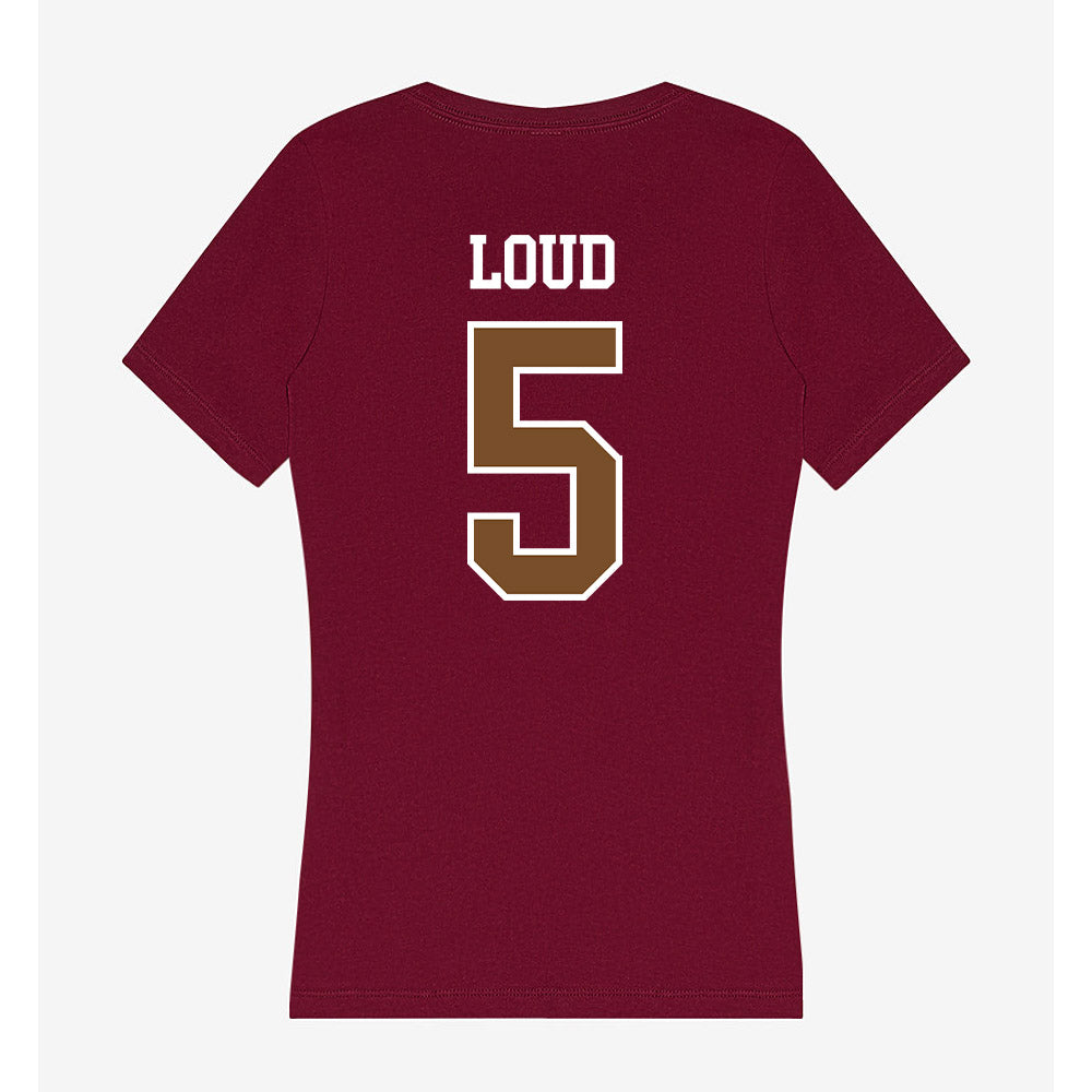Montana - NCAA Football : Kyon Loud - Women's V-Neck T-Shirt-1