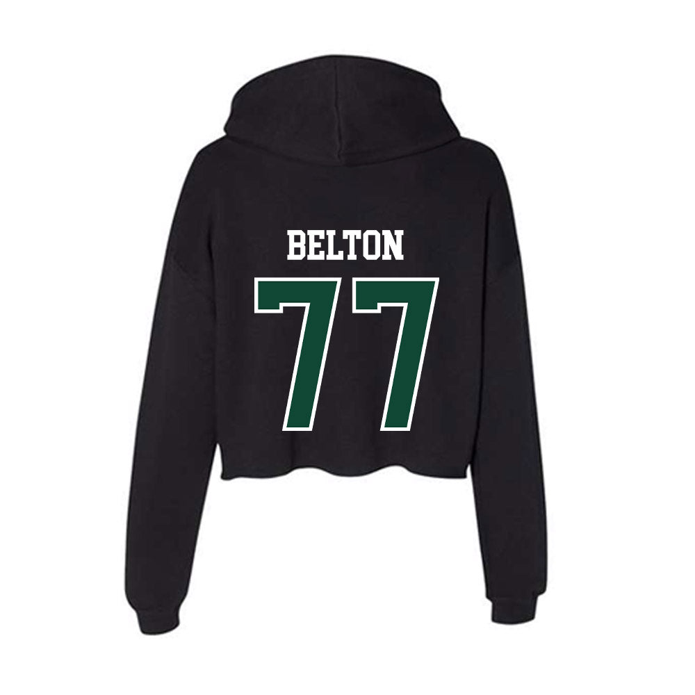 Portland State - NCAA Football : Jakob Belton - Women's Crop Fleece Hoodie-1