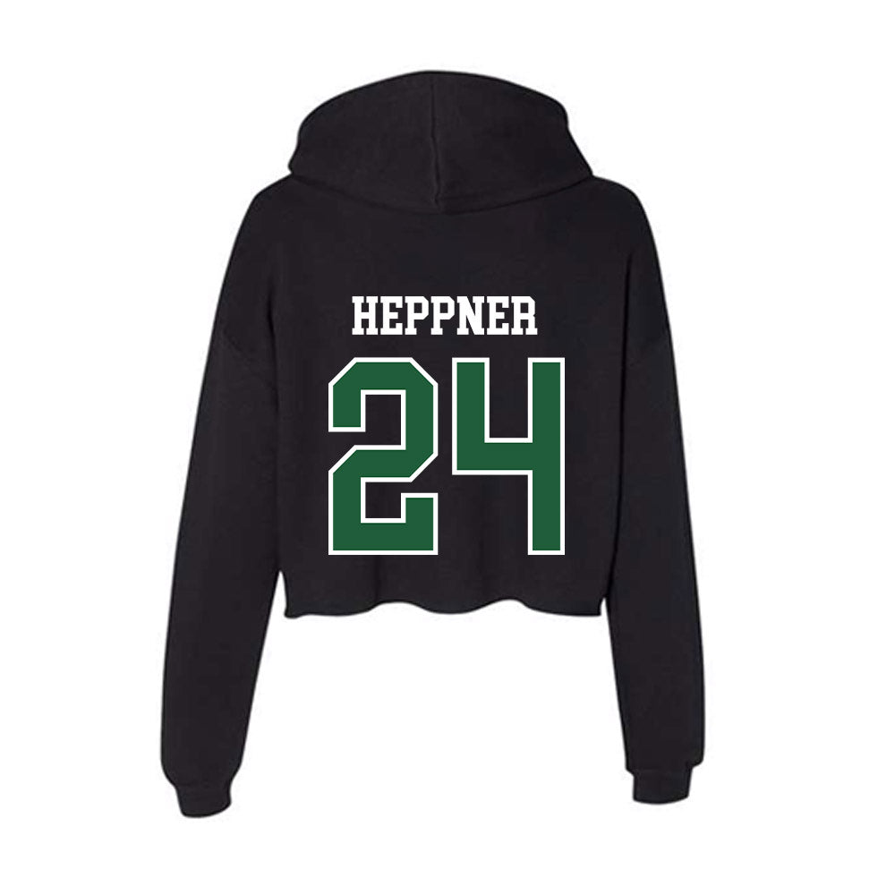 Utah Valley - NCAA Baseball : Jacob Heppner - Women's Crop Fleece Hoodie-1