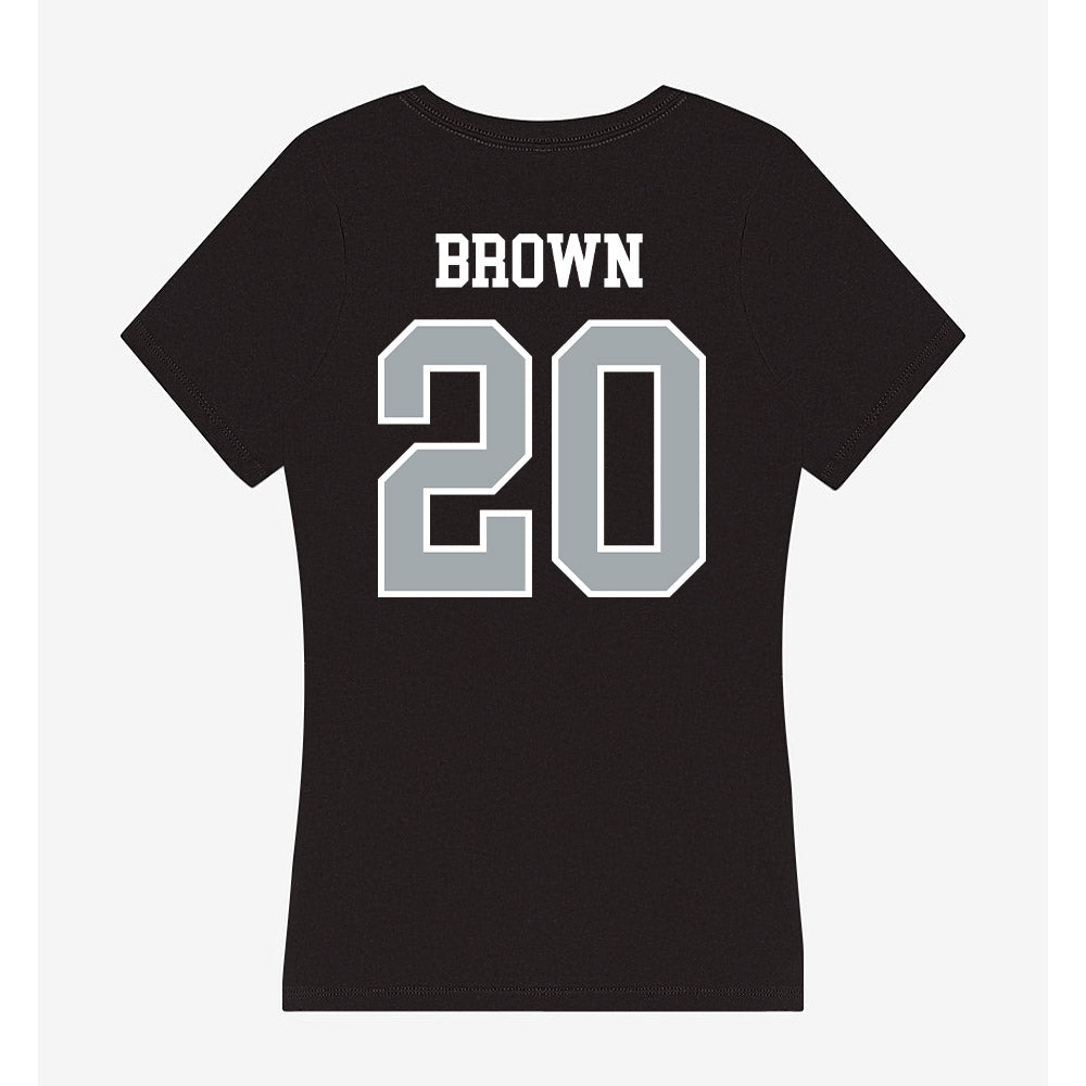 Providence - NCAA Women's Basketball : Teneisia Brown - Women's V-Neck T-Shirt-1