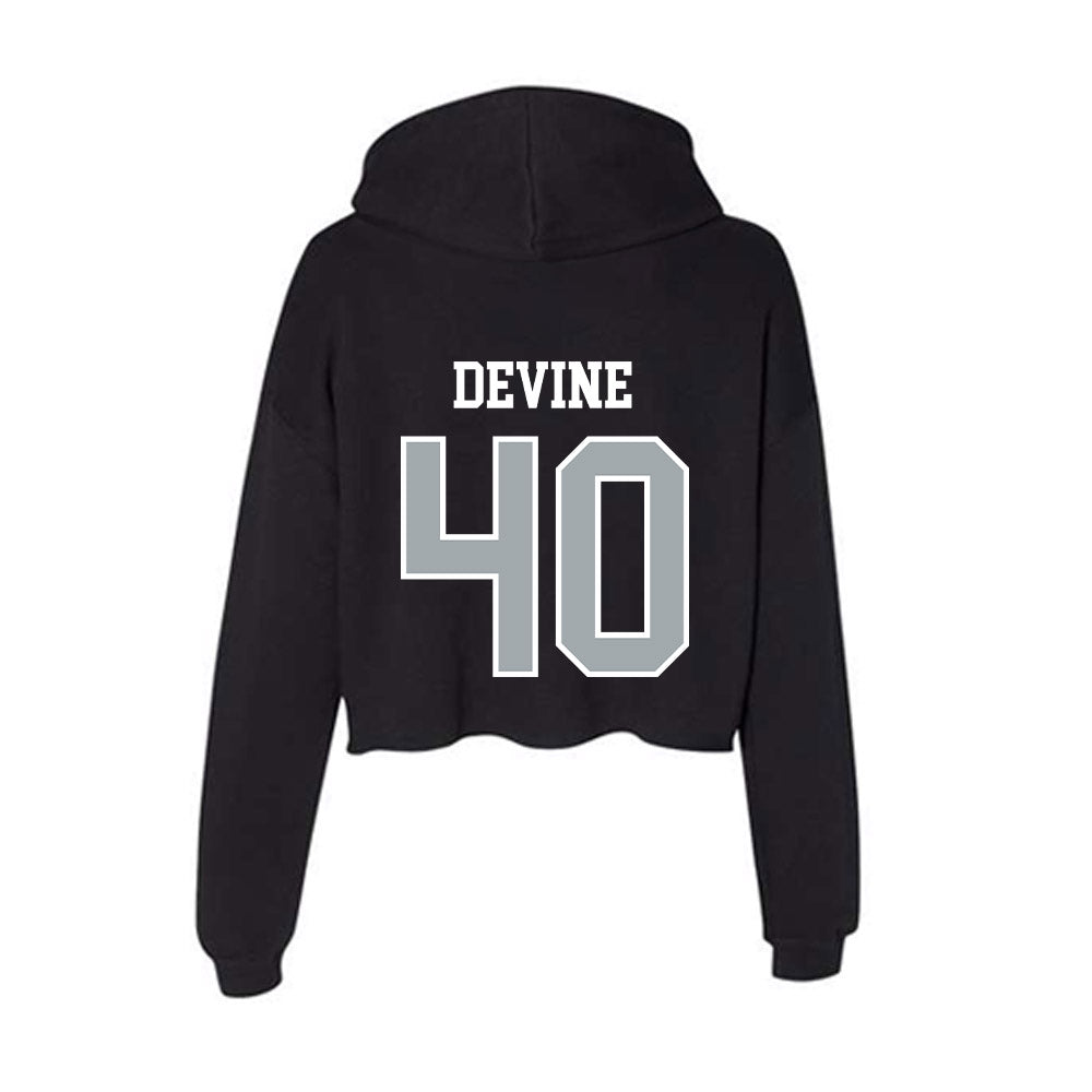 Providence - NCAA Men's Lacrosse : Kevin Devine - Women's Crop Fleece Hoodie-1