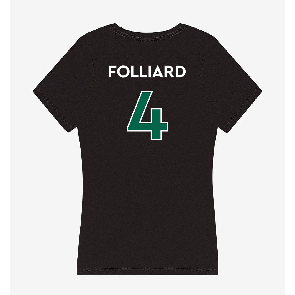 Illinois Wesleyan - NCAA Football : Connor Folliard - Women's V-Neck T-Shirt-1