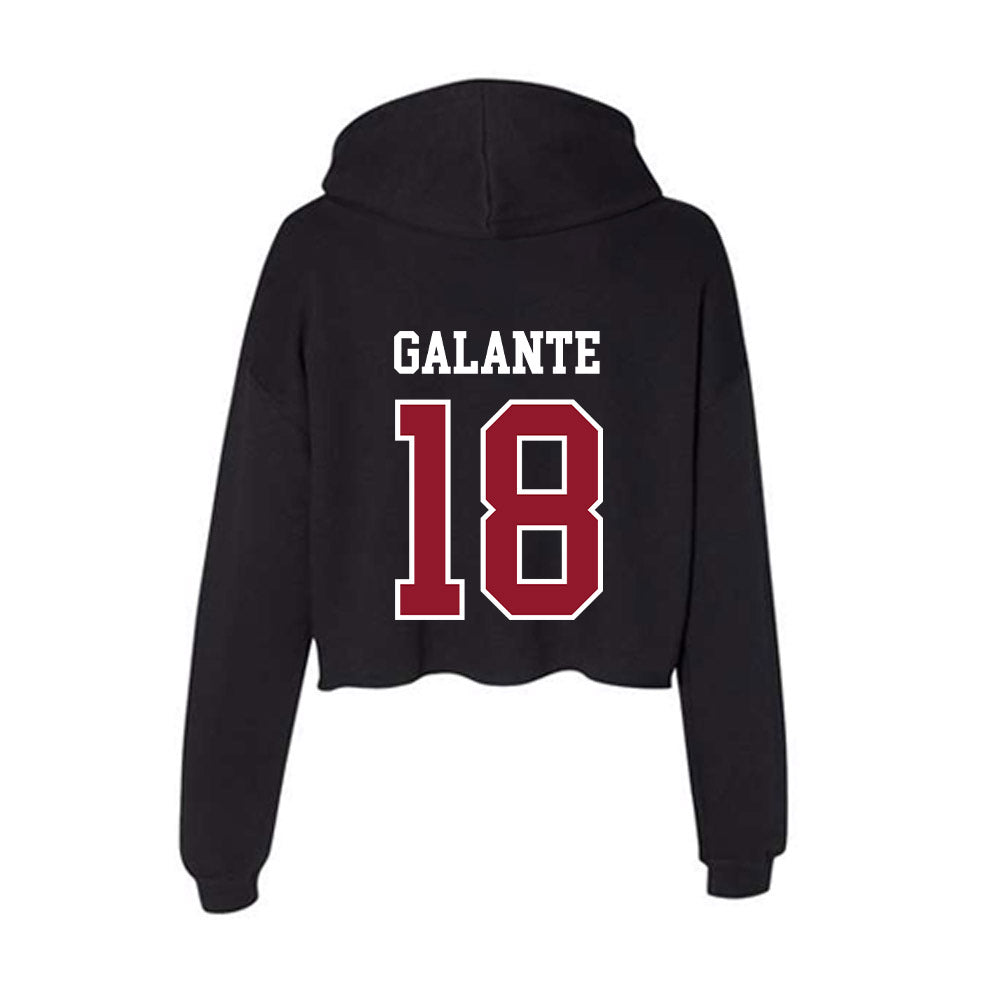 Lafayette College - NCAA Women's Soccer : Mary Claire Galante - Women's Crop Fleece Hoodie-1