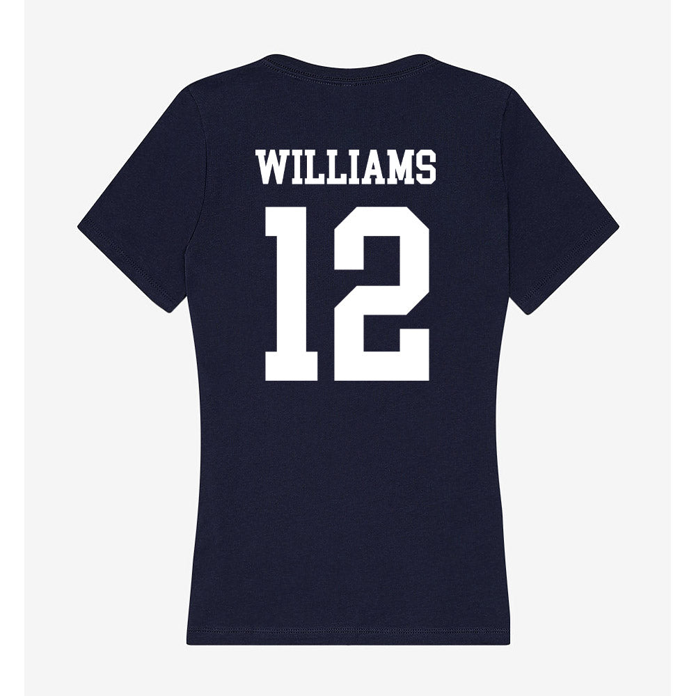 Jackson State - NCAA Men's Basketball : Delyle Williams - Women's V-Neck T-Shirt-1