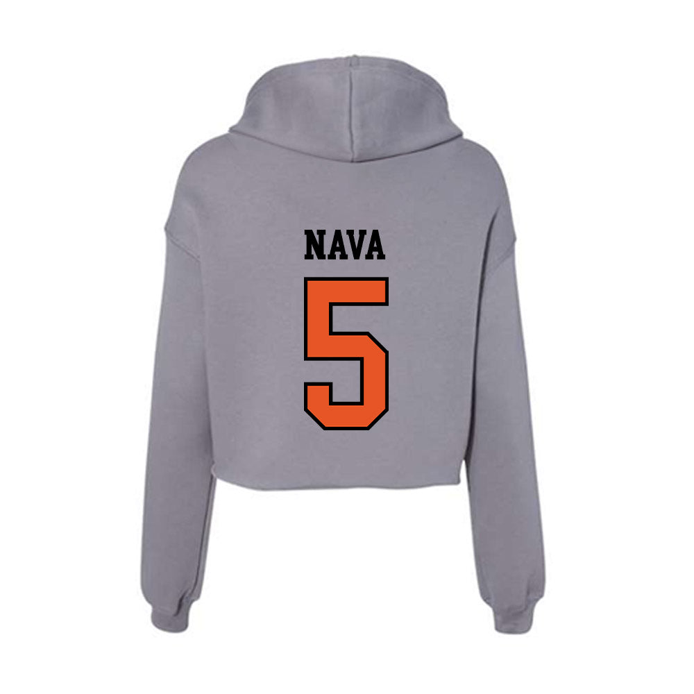 Pacific - NCAA Softball : Ariel Nava - Women's Crop Fleece Hoodie-1