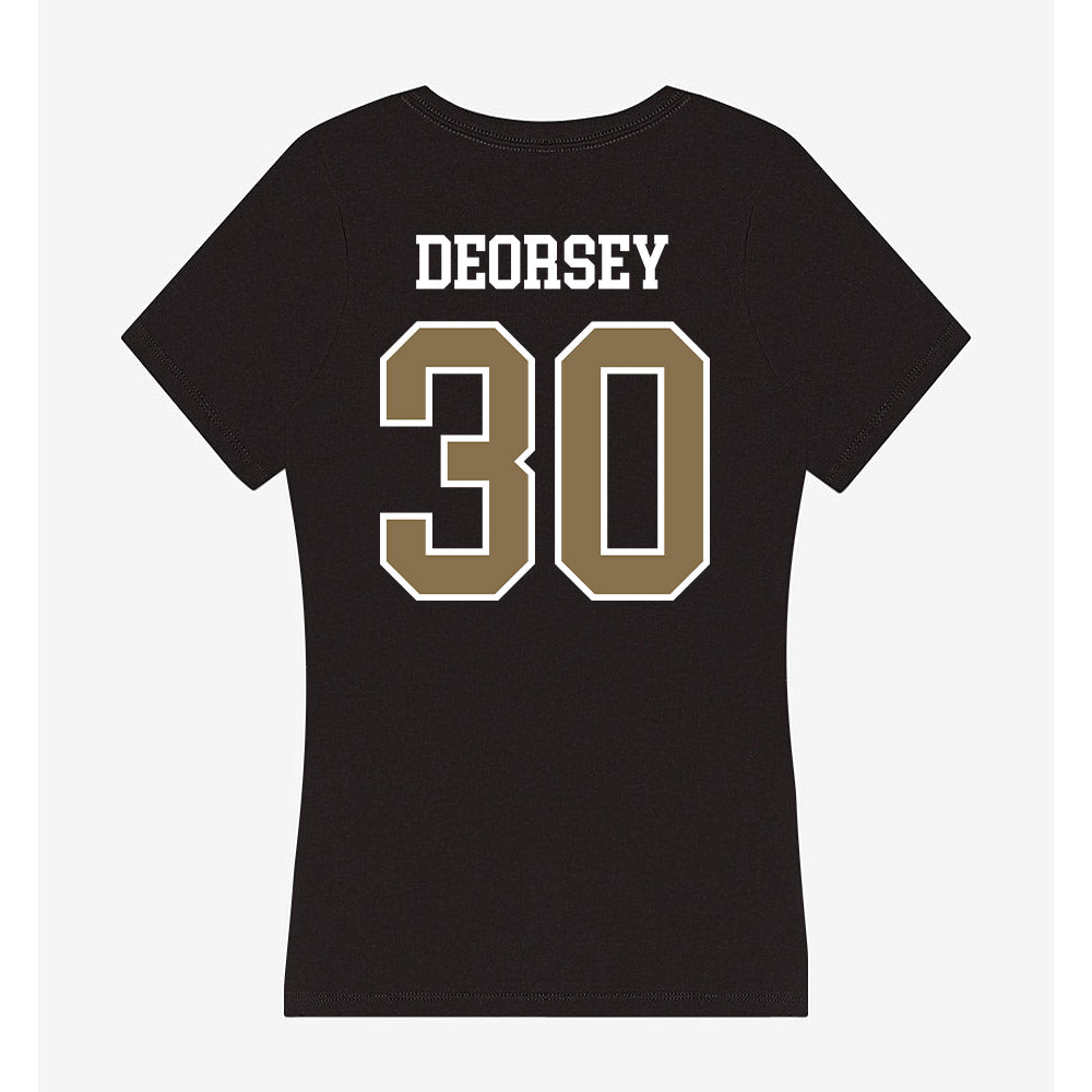 Bryant - NCAA Men's Basketball : Michael DeOrsey - Women's V-Neck T-Shirt-1