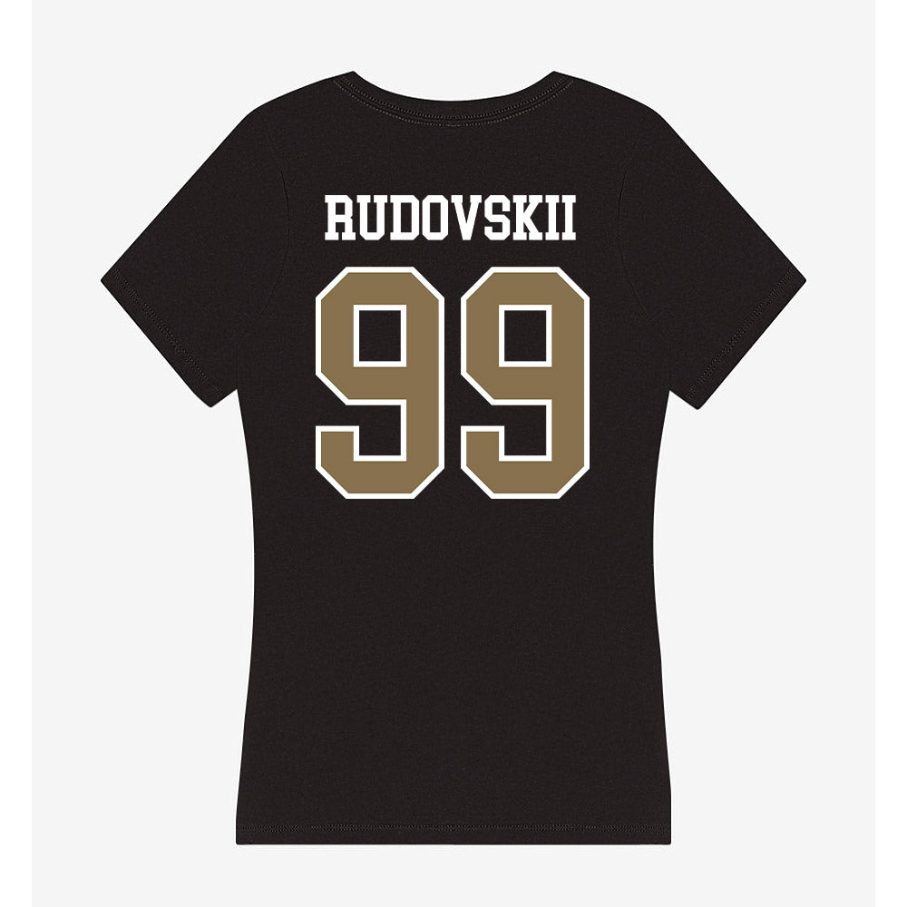 Bryant - NCAA Men's Basketball : Tim Rudovskii - Women's V-Neck T-Shirt-1