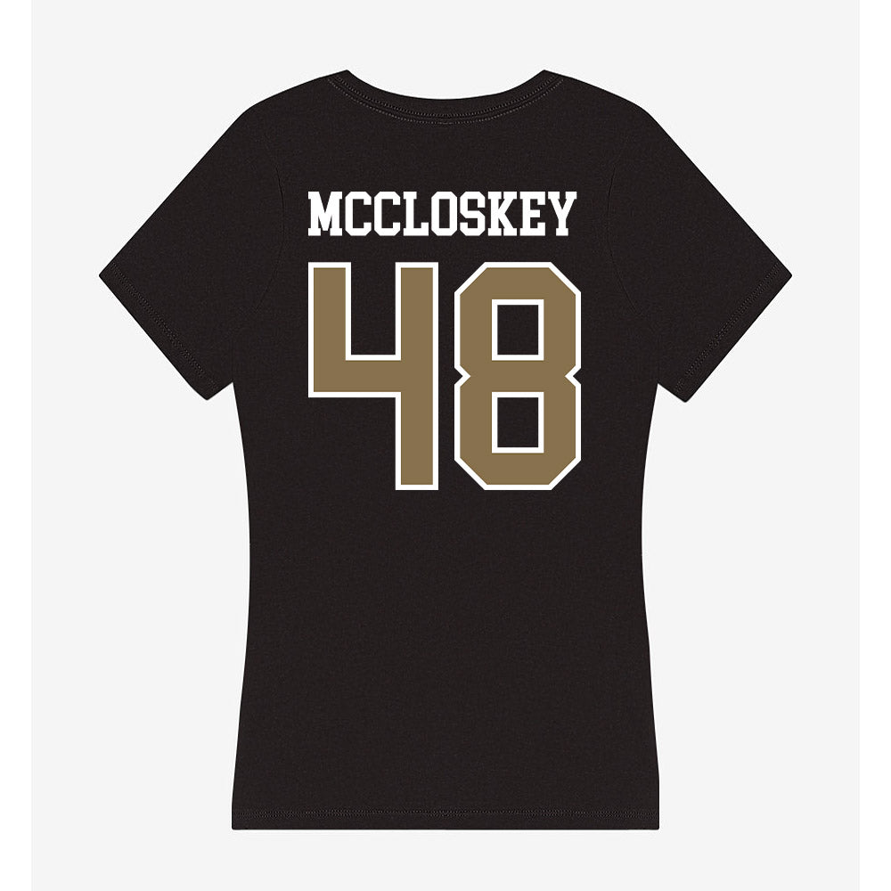 Bryant - NCAA Men's Lacrosse : Jack MCCLOSKEY - Women's V-Neck T-Shirt-1
