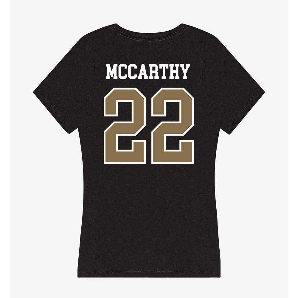 Bryant - NCAA Men's Lacrosse : Gavin McCarthy - Women's V-Neck T-Shirt-1