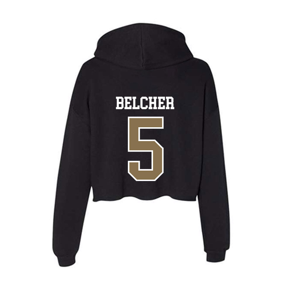 Bryant - NCAA Baseball : Michael Belcher - Women's Crop Fleece Hoodie-1