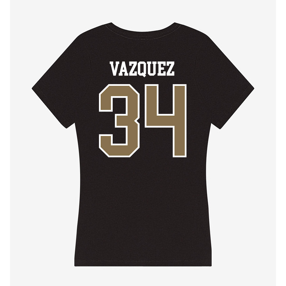 Bryant - NCAA Baseball : Alejandro Vazquez - Women's V-Neck T-Shirt-1