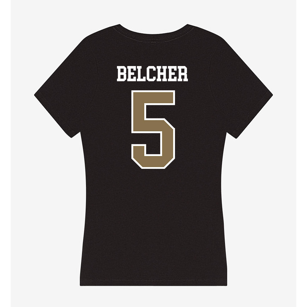 Bryant - NCAA Baseball : Michael Belcher - Women's V-Neck T-Shirt-1