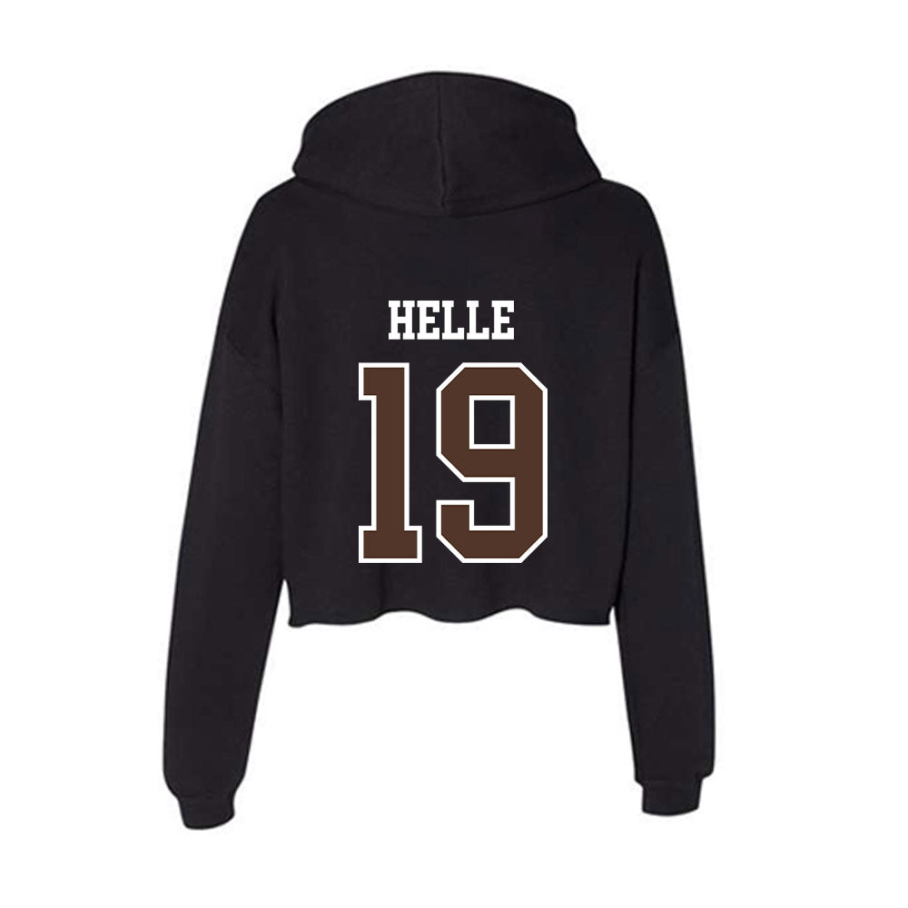 St. Bonaventure - NCAA Men's Soccer : Daniel Helle - Women's Crop Fleece Hoodie-1