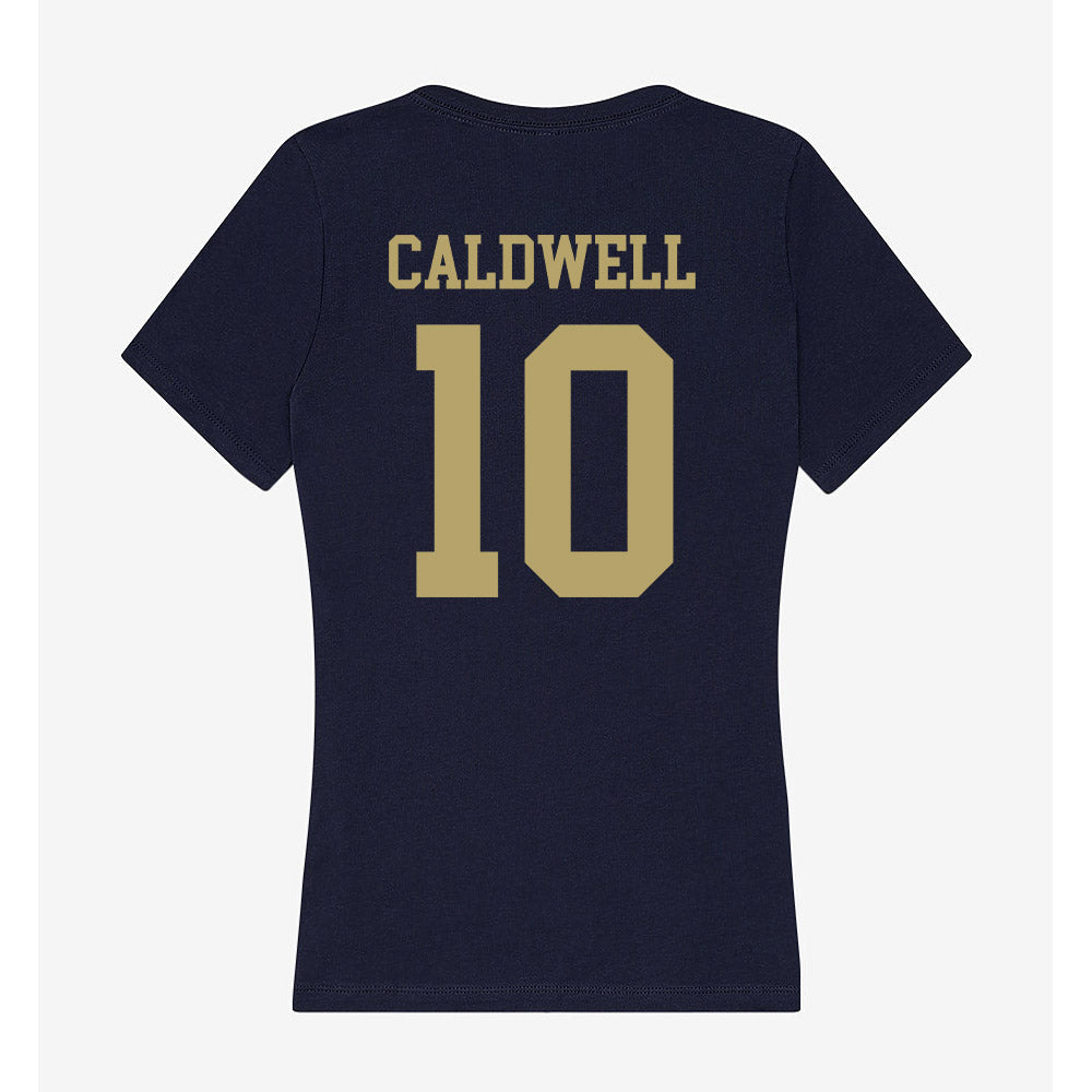UC Davis - NCAA Women's Volleyball : Allie Caldwell - Women's V-Neck T-Shirt-1