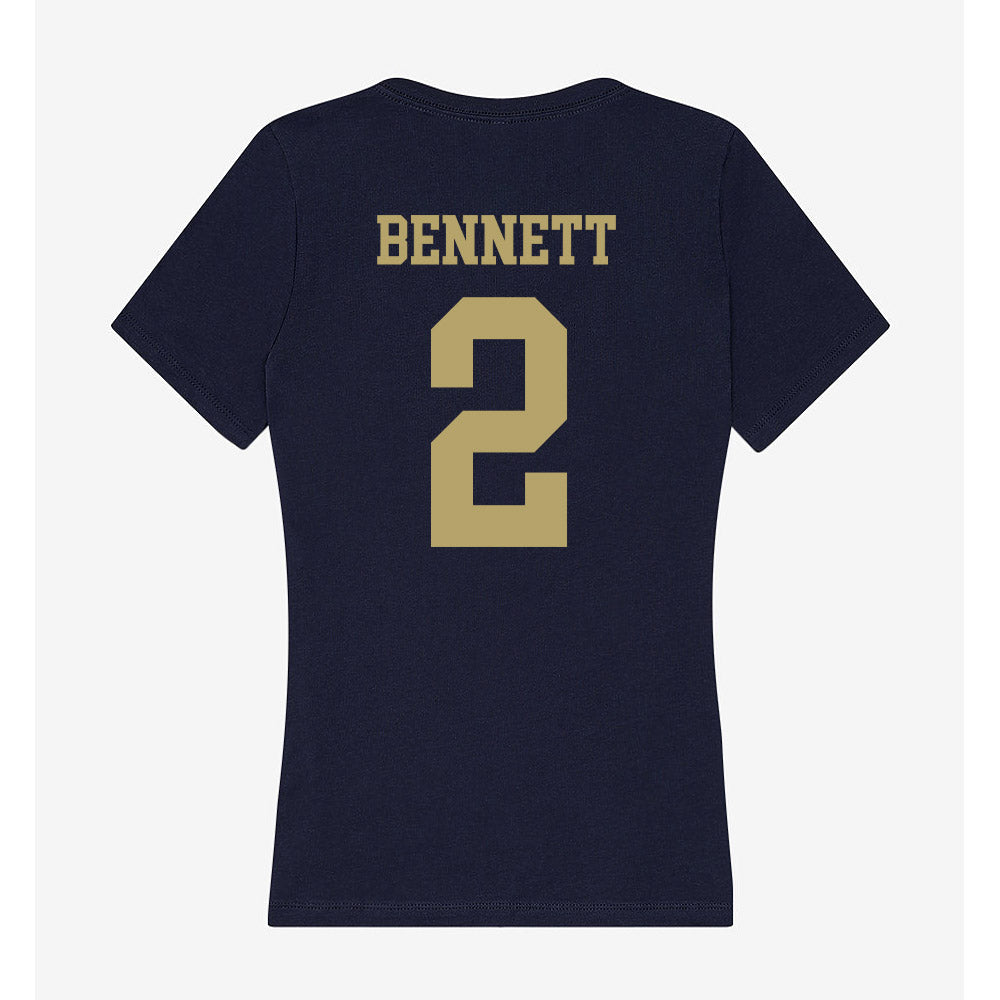 UC Davis - NCAA Women's Basketball : Ryann Bennett - Women's V-Neck T-Shirt-1