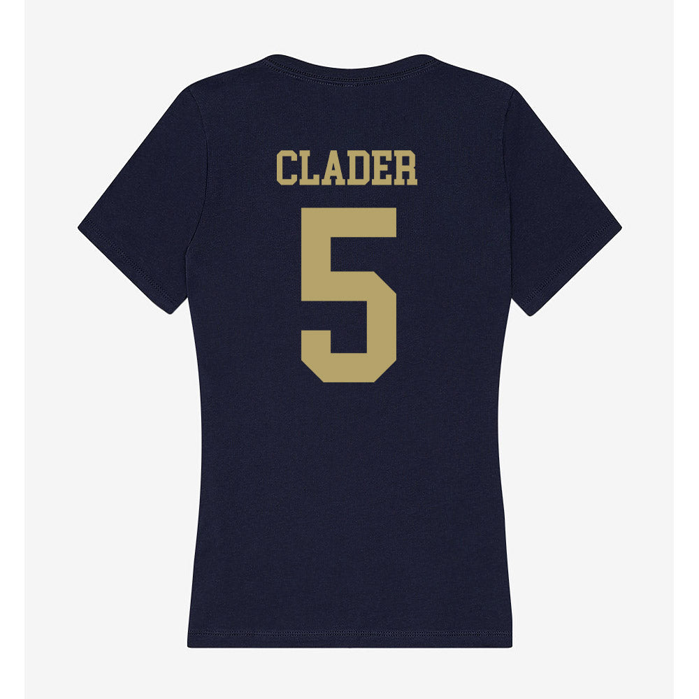 UC Davis - NCAA Equestrian : Mya Clader - Women's V-Neck T-Shirt-1