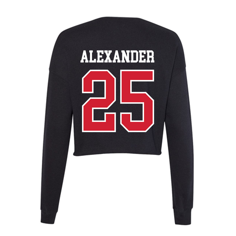 UNLV - NCAA Women's Basketball : Aaliyah Alexander - Women's Cropped Crew Fleece-1