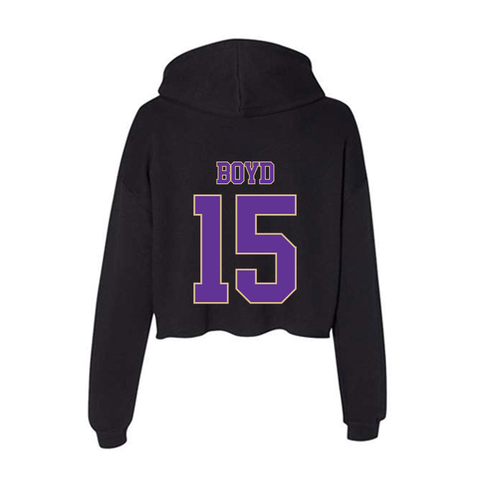 Western Carolina - NCAA Football : Jai Boyd - Women's Crop Fleece Hoodie-1