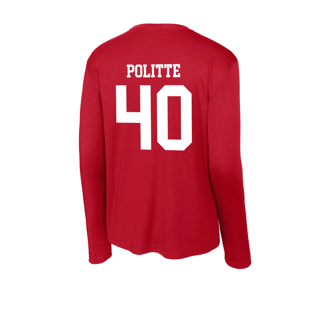 Bradley - NCAA Baseball : Drew Politte - Activewear Long Sleeve T-Shirt-1